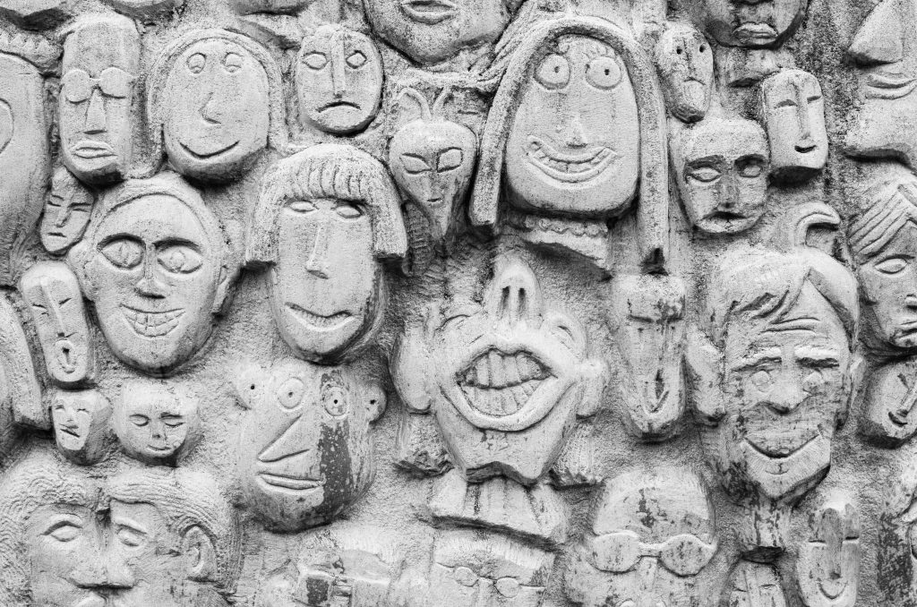 wall of faces